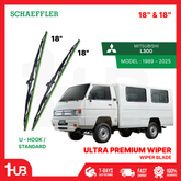 SCHAEFFLER ULTRA PREMIUM WIPER BLADE FOR MITSUBISHI L300 1989 - 2025 MODEL U-HOOK / MULTI-ADAPTOR BANANA TYPE