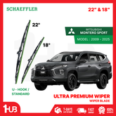 SCHAEFFLER ULTRA PREMIUM WIPER BLADE FOR MITSUBISHI MONTERO SPORT 2009 - 2025 MODEL U-HOOK / MULTI-ADAPTOR BANANA TYPE