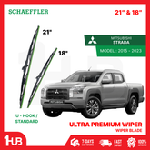 SCHAEFFLER ULTRA PREMIUM WIPER BLADE FOR MITSUBISHI STRADA 2015 - 2023 MODEL U-HOOK / MULTI-ADAPTOR BANANA TYPE