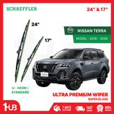 SCHAEFFLER ULTRA PREMIUM WIPER BLADE FOR NISSAN TERRA 2018 - 2026 MODEL U-HOOK / MULTI-ADAPTOR BANANA TYPE