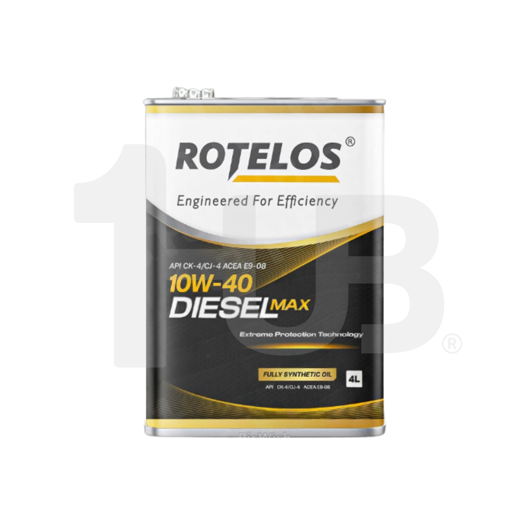 Rotelos 10W-40 Diesel Max Fully Synthetic Engine Oil CK-4 GII + GIII – 4L for diesel engines performance and protection