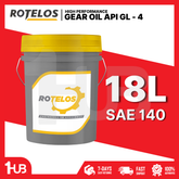 ROTELOS Gear Oil API GL-4 SAE 140 18 Liters – Heavy Duty Transmission & Gear Protection
