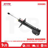 KYB SHOCK ABSORBER - GAS TYPE TOYOTA VIOS 1.3, 1.5, YARIS NCP91/92 (2ND GEN-BATMAN) 08-13 FRONT LH 339065 ( 1 PC )