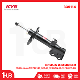 KYB SHOCK ABSORBER - GAS TYPE TOYOTA COROLLA ALTIS ZZE141, SEDAN, WAGON 07-12 FRONT-RH 339114 ( 1 PC )