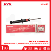 KYB SHOCK ABSORBER - GAS TYPE SUBARU IMPREZA 1.5L 08-12, IMPREZA,2.0L RX,RS HATCHBACK 08-12 REAR 341487 20310-FG000 ( 1 PC )