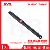 KYB SHOCK ABSORBER - GAS TYPE TOYOTA VIOS, SOLUNA 1300 NCP41 (1ST GEN-ROBIN) 02-07 REAR 3437500 / 343400 ( 1 PC )