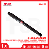 KYB SHOCK ABSORBER - GAS TYPE TOYOTA HI-ACE LH100/103/110, RZH100-103 2WD GAS/DIESEL 1RZ,2L 89-95, HI-ACE 4WD GAS/DIESEL 1RZ,2L 86-90 REAR 344100 ( 1 PC )