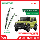 SCHAEFFLER ULTRA PREMIUM WIPER BLADE FOR SUZUKI JIMNY 2002 - 2026 MODEL U-HOOK / MULTI-ADAPTOR BANANA TYPE