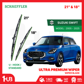 SCHAEFFLER ULTRA PREMIUM WIPER BLADE FOR SUZUKI SWIFT 2005 - 2025 MODEL U-HOOK / MULTI-ADAPTOR BANANA TYPE
