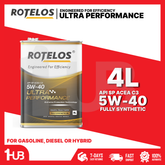 ROTELOS Engine Oil SAE 5W-40 Ultra Performance Fully Synthetic API SP/C3 G-III 4 Liters – Advanced Engine Protection