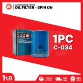 VIC OIL FILTER SPIN ON VIC NLT-012 HYUNDAI / KIA STAREX 2.5 CRDI AT/MT D4CB 00- / STAREX 2.5 CRDI AT/MT 97- / SORENTO EX 2.5 CRDI DSL 06 C-034 4989315 ( 1 PC )