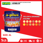 A-Plus Acmelux® Yellow & Orange Paint Shades (4L) | Premium Acrylic Solvent-Based Colors