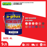 A-Plus Acmelux® Red Paint Shades (4L) | Premium Acrylic Solvent-Based Colors