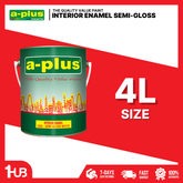 A-Plus® Interior Enamel Semi-Gloss White (4L) | 1200