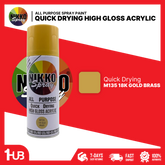 NIKKO M135 Metallic Spray Paint 18K Gold Brass Finish