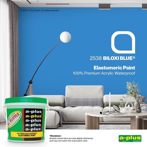A-Plus All Weather Paint 4L- Medium Gloss | FAMILY COLOR BLUE & PURPLE for Interior & Exterior Concrete and Wood Water Based Paint