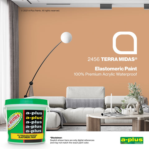 A-Plus All Weather Paint 4L - Medium Gloss | Mocha/Brown, Grey family color for Interior & Exterior Concrete, Wood water-based paint