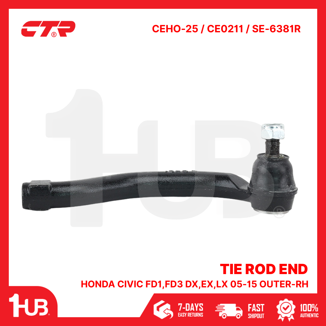 CTR TIE ROD END HONDA CIVIC FD1,FD3 Dx,Ex,LX 05-15 OUTER-RH 540-SNA-A01 CEHO-25 / CE0211 / SE-6381R ( 1 PC )