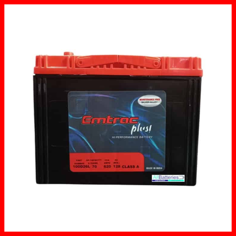 EMTRAC BATTERY 2SM/N50L PLUS PLATINUM 100D26L( 1 PC )