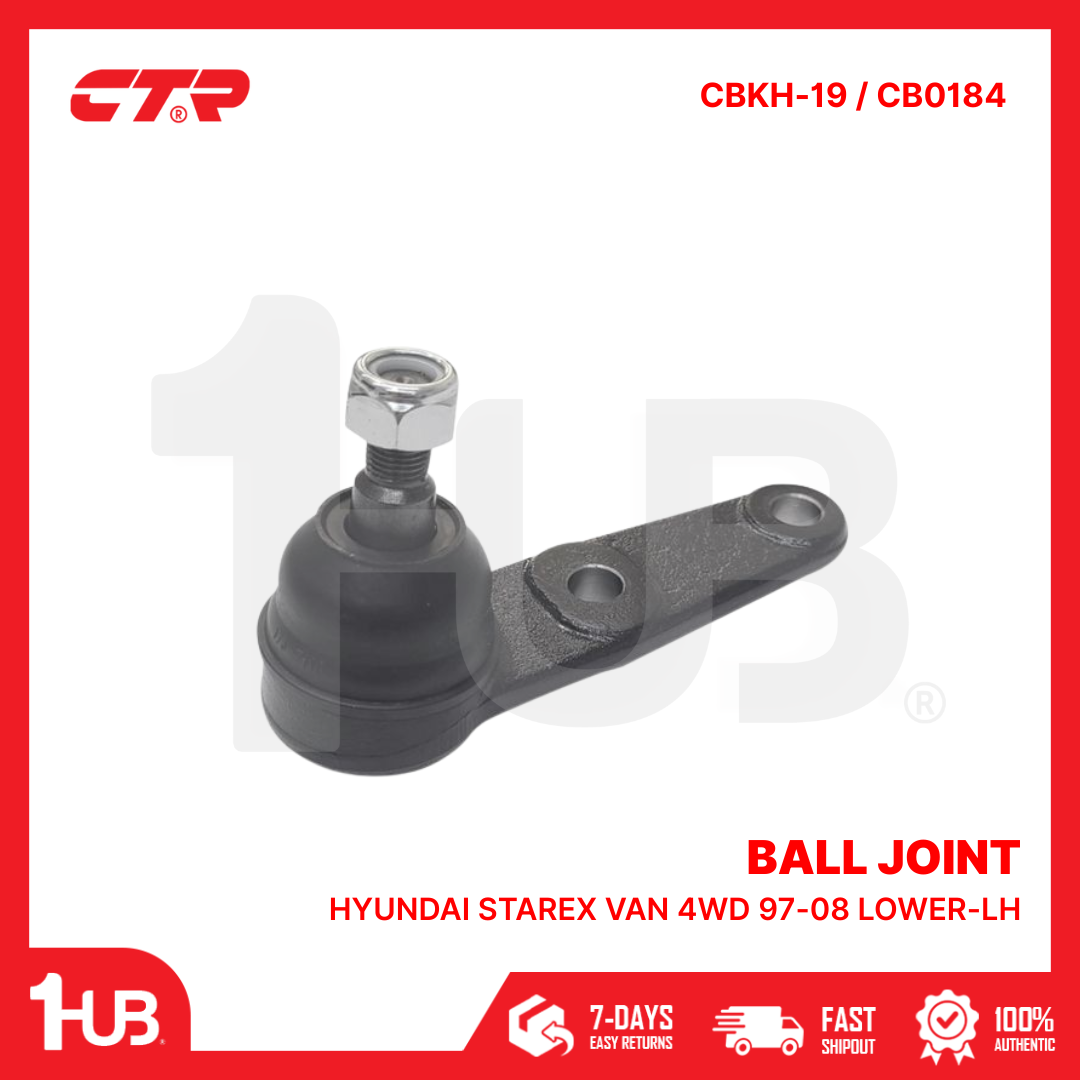 Ball joint for Hyundai Starex Van 4WD with GTR and HUB branding on a white background.