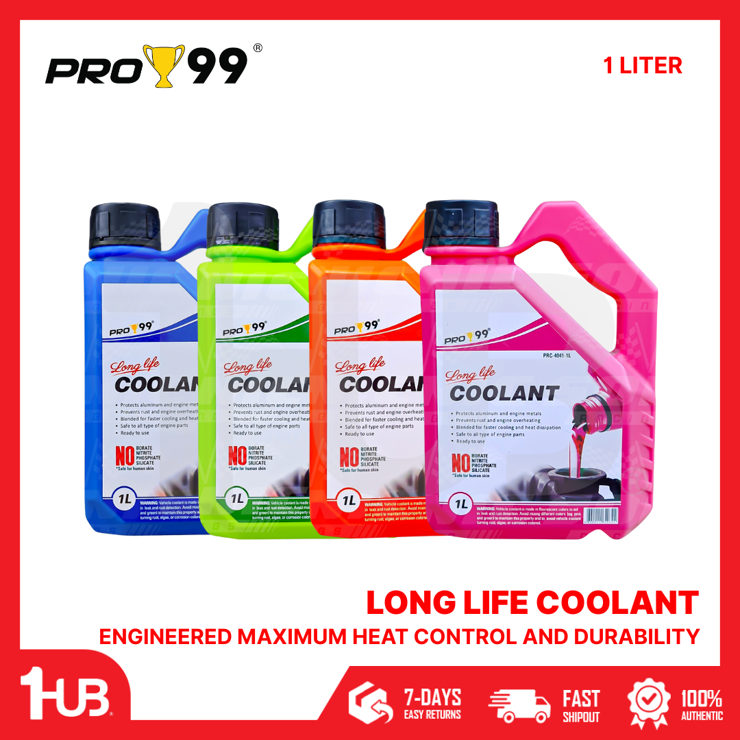 PRO99 Long Life Coolant 1 Liter | High-Performance Engine Radiator Coolant | Anti-Overheat Protection