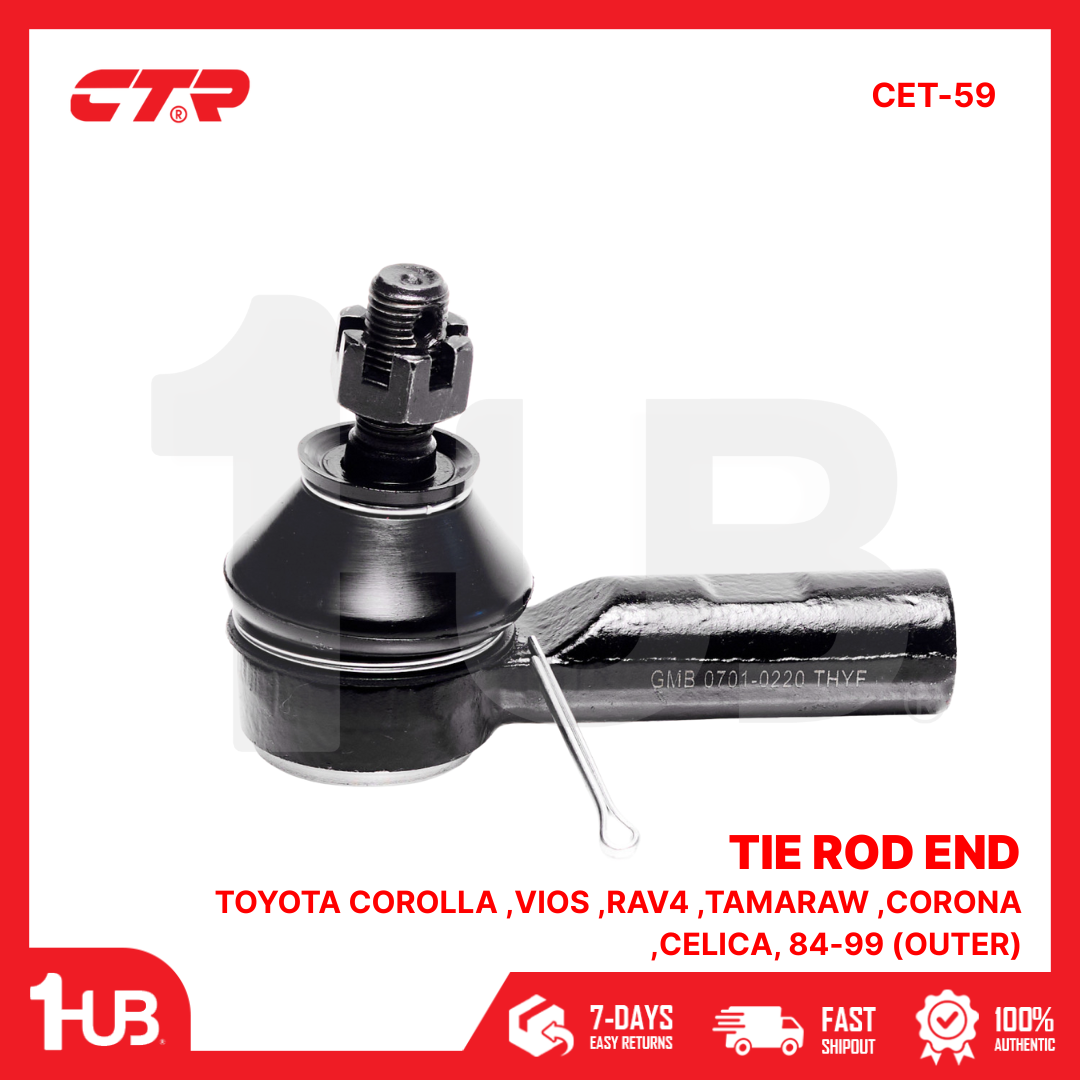CTR TIE ROD END TOYOTA COROLLA, VITZ, ECHO, RAV-4, TAMARAW, CORONA, CELICA 84-99 OUTER 45046-19175 / 0583-32-240/ 45046-09090 CET-59 / CE0687 / SE-2651 ( 1 PC )