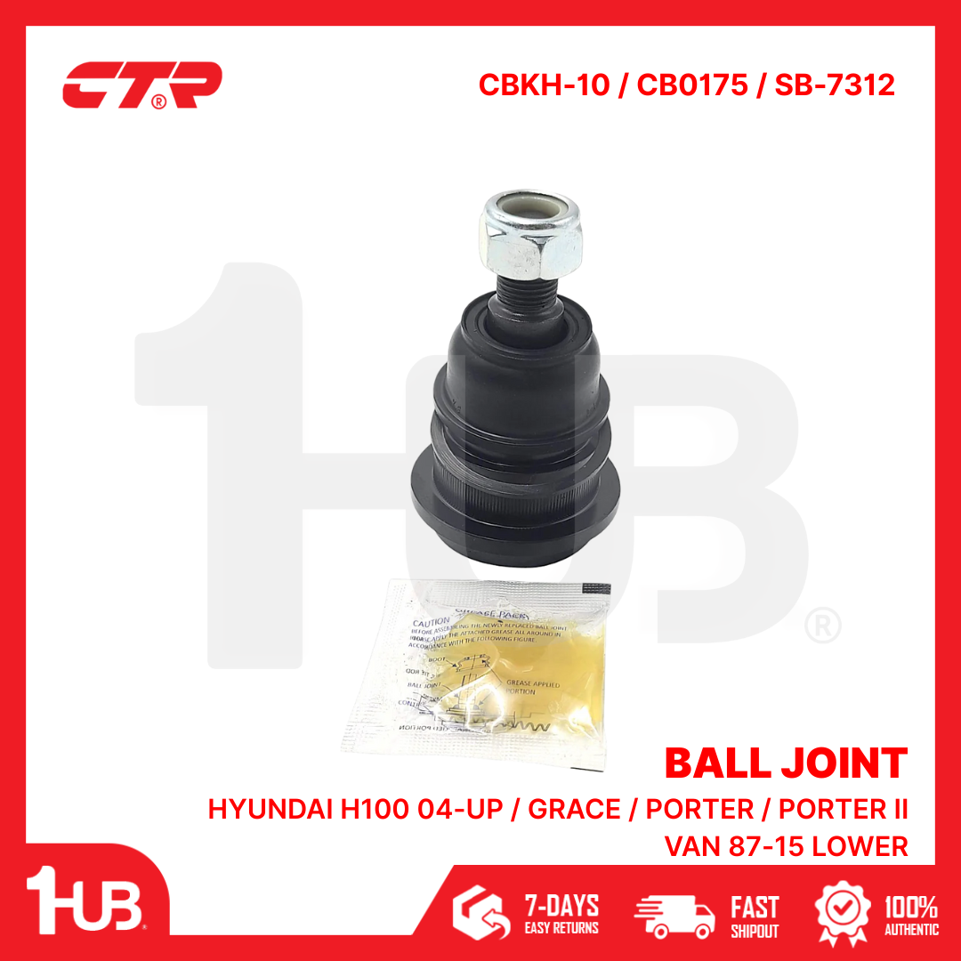 CTR BALL JOINT HYUNDAI H100 04-UP / GRACE / PORTER / PORTER II VAN 87-15 LOWER 54524-43000 CBKH-10 / CB0175 / SB-7312 ( 1 PC )