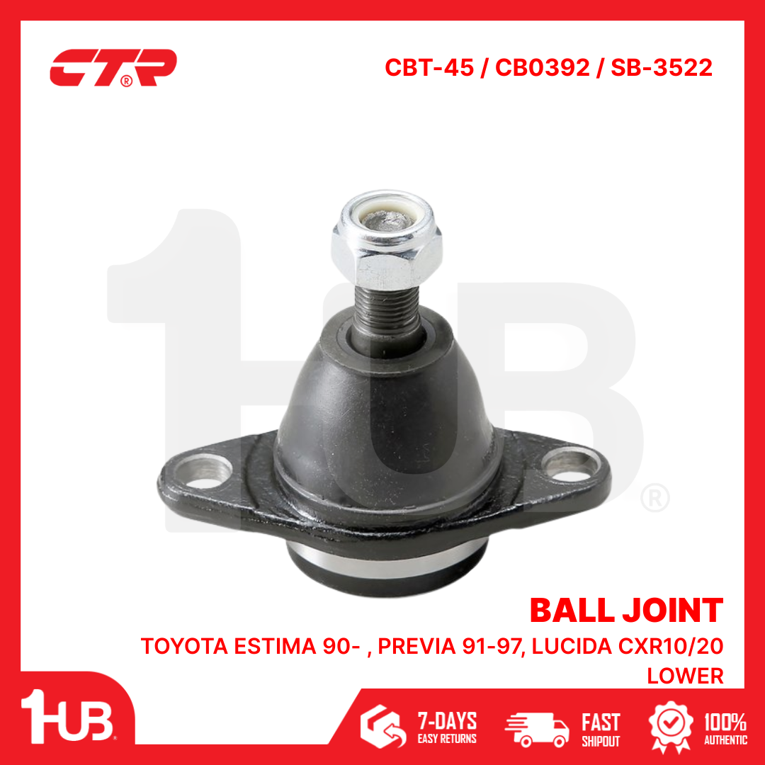 CTR BALL JOINT TOYOTA ESTIMA 90- , PREVIA 91-97, LUCIDA CXR10/20 LOWER 43330-29235 CBT-45 / CB0392 / SB-3522 ( 1 PC )