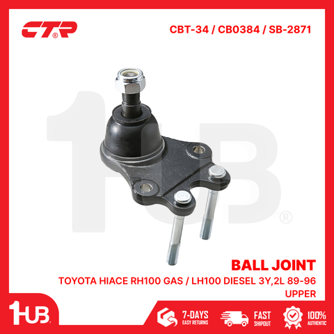 CTR BALL JOINT TOYOTA HIACE RH100 GAS / LH100 DIESEL 3Y,2L 89-96 UPPER 43350-29065 CBT-34 / CB0384 / SB-2871 ( 1 PC )