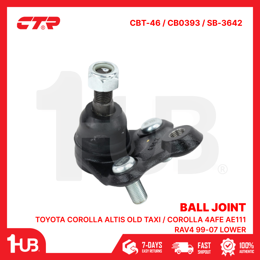 CTR BALL JOINT TOYOTA COROLLA ALTIS OLD TAXI / COROLLA 4AFE AE111 RAV4 99-07 LOWER 43330-19115 CBT-46 / CB0393 / SB-3642 ( 1 PC )