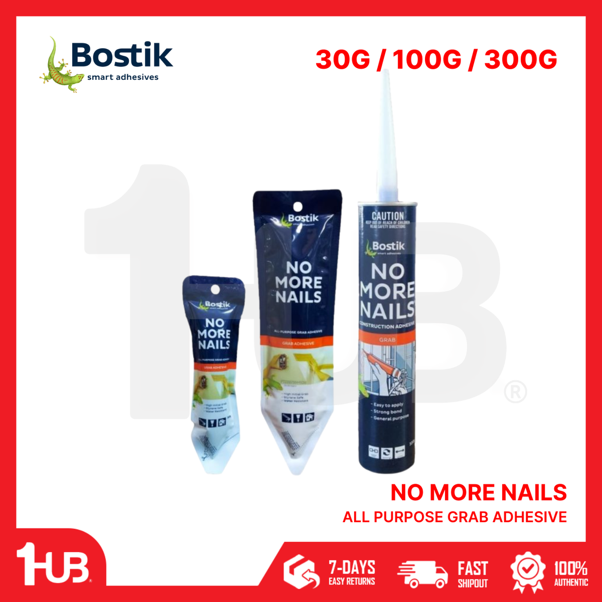BOSTIK NO MORE NAILS ALL-PURPOSE GRAB ADHESIVE