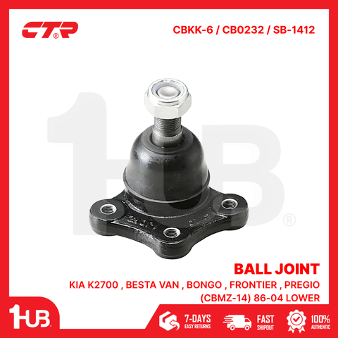 CTR BALL JOINT KIA K2700 , BESTA VAN , BONGO , FRONTIER , PREGIO (CBMZ-14) 86-04 LOWER OK710-34-510 CBKK-6 / CB0232 / SB-1412 ( 1 PC )