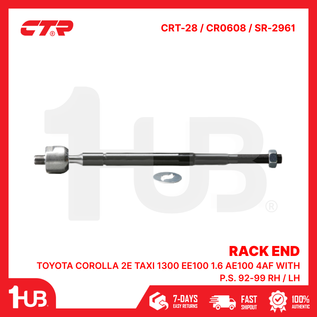 CTR RACK END TOYOTA COROLLA 2E TAXI 1300 EE100 1.6 AE100 4AF WITH P.S. 92-99 RH / LH 45503-29365 CRT-28 / CR0608 / SR-2961 ( 1 PC )