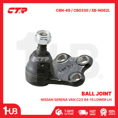 CTR BALL JOINT NISSAN SERENA VAN C23 94-15 LOWER LH 40161-5C000 CBN-69 / CB0330 / SB-N062L ( 1 PC )