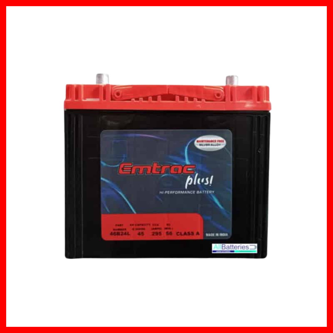 EMTRAC CAR BATTERY (NS60L) CHROME (MAINTENANCE FREE) 46B24L( 1 PC )