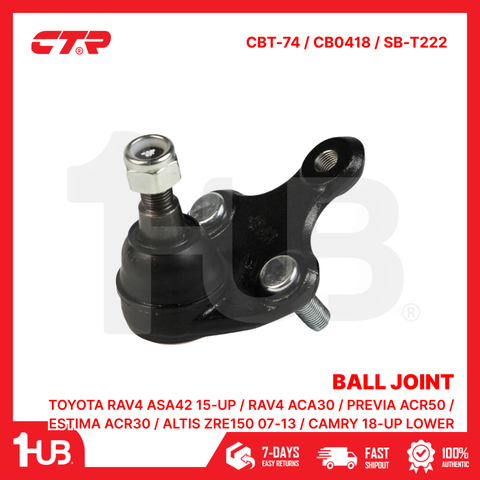 CTR BALL JOINT TOYOTA RAV4 ASA42 15-UP / RAV4 ACA30 / PREVIA ACR50 / ESTIMA ACR30 / ALTIS ZRE150 07-13 / CAMRY 18-UP LOWER] 43330-49095 CBT-74 / CB0418 / SB-T222 ( 1 PC )