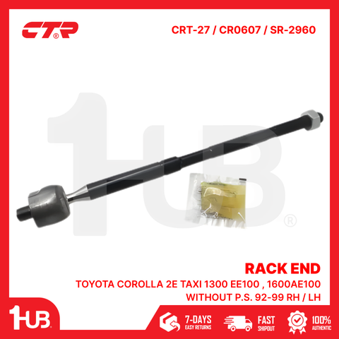 CTR RACK END TOYOTA COROLLA 2E TAXI 1300 EE100 , 1600AE100 WITHOUT P.S. 92-99 RH / LH 45503-29385 CRT-27 / CR0607 / SR-2960 ( 1 PC )
