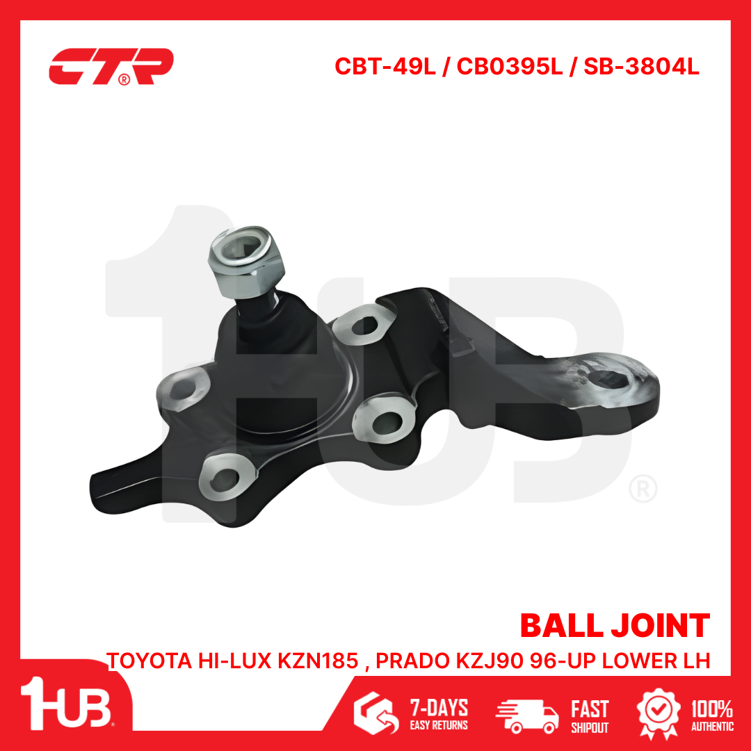 CTR BALL JOINT TOYOTA HI-LUX KZN185 , PRADO KZJ90 96-UP LOWER LH 43340-39325 CBT-49L / CB0395L / SB-3804L ( 1 PC )