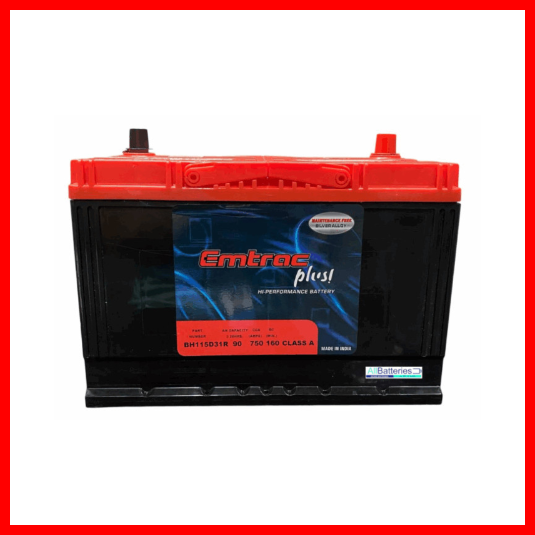 EMTRAC CAR BATTERY N70/3SMF TITANUIM REVERSE BH115D31R( 1 PC )
