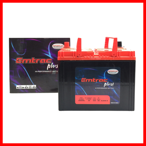 EMTRAC CAR BATTERY 2SMF CHROME REGULAR N50L / 65D26L( 1 PC )