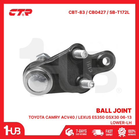 CTR BALL JOINT TOYOTA CAMRY Acv40 / LEXUS Es350 GSX30 06-13 LOWER-LH 43340-39545 CBT-83 / CB0427 / SB-T172L ( 1 PC )