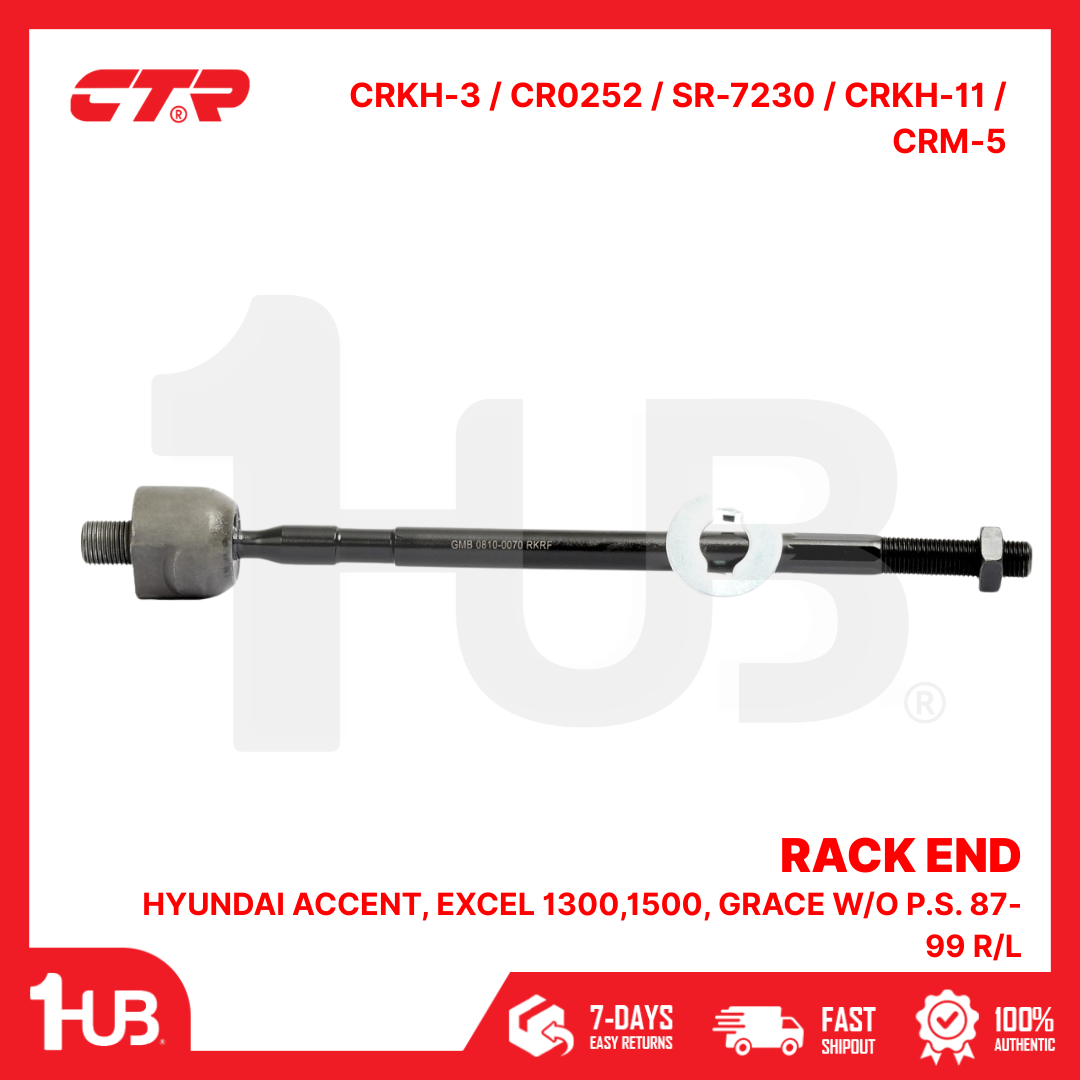 CTR RACK END HYUNDAI ACCENT, EXCEL 1300,1500, GRACE W/o P.S. 87-99 R/L 56540-24000 CRKH-3 / CR0252 / SR-7230 / CRKH-11 / CRM-5 ( 1 PC )