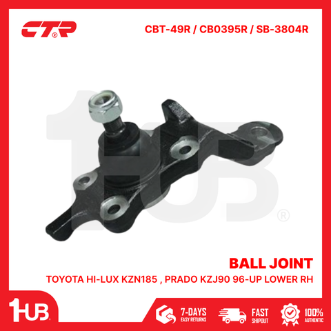 CTR BALL JOINT TOYOTA HI-LUX KZN185 , PRADO KZJ90 96-UP LOWER RH 43330-39415 CBT-49R / CB0395R / SB-3804R ( 1 PC )