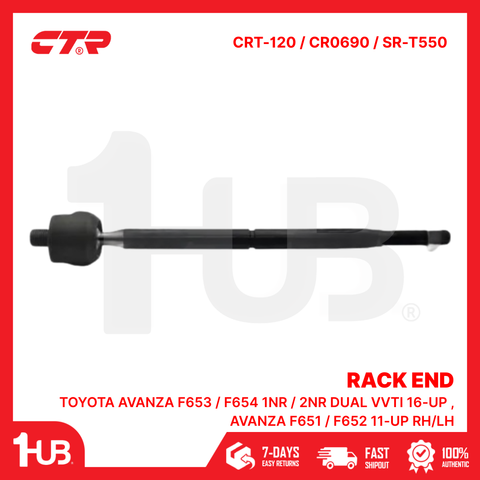 CTR RACK END TOYOTA AVANZA F653 / F654 1NR / 2NR DUAL VVTI 16-UP , AVANZA F651 / F652 11-UP RH/LH 45503-BZ120 CRT-120 / CR0690 / SR-T550 ( 1 PC )