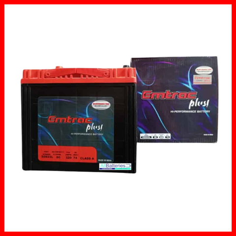 EMTRAC BATTERY NS50/ 1SM 18M CHROME REGULAR 55D23LBH( 1 PC )