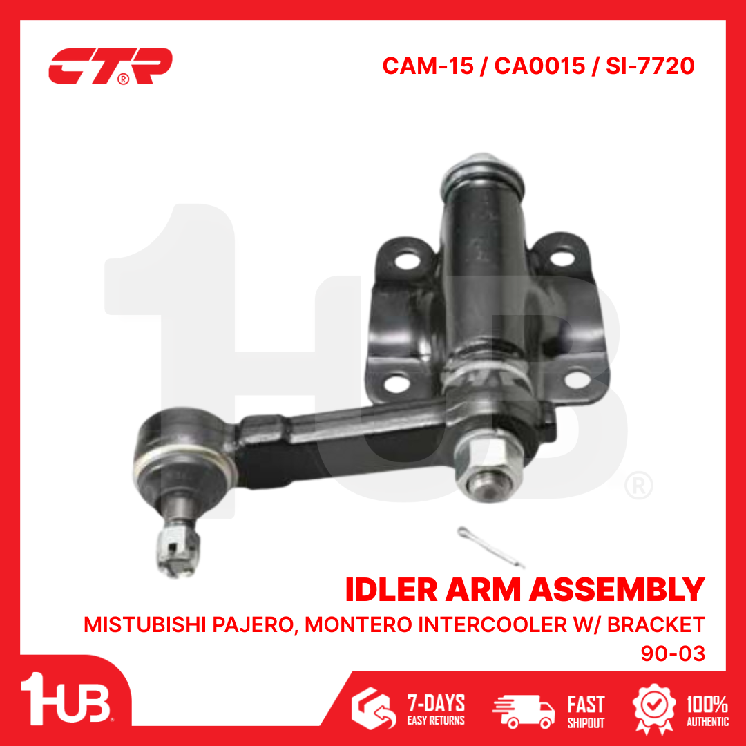 CTR IDLER ARM ASSEMBLY MITSUBISHI PAJERO, MONTERO INTERCOOLER W/ BRACKET 90-03 MB831042 CAM-15 / CA0015 / SI-7720 ( 1 PC )