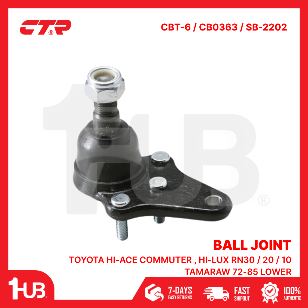 CTR BALL JOINT TOYOTA HI-ACE COMMUTER , HI-LUX RN30 / 20 / 10 TAMARAW 72-85 LOWER 43330-39045 CBT-6 / CB0363 / SB-2202 ( 1 PC )