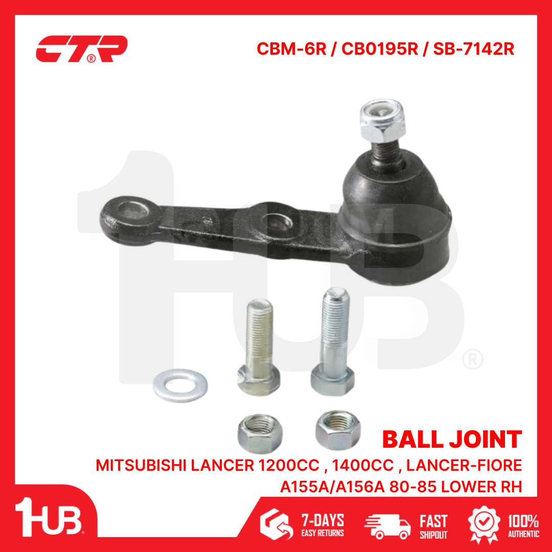 CTR BALL JOINT MITSUBISHI LANCER 1200CC , 1400CC , LANCER-FIORE A155A/A156A 80-85 LOWER RH MB109169 CBM-6R / CB0195R / SB-7142R ( 1 PC )