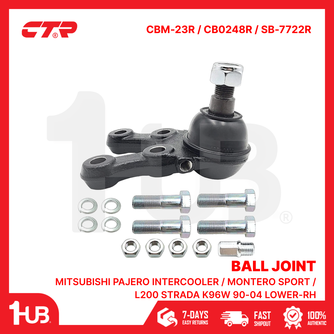 CTR BALL JOINT MITSUBISHI PAJERO INTERCOOLER / MONTERO SPORT / L200 STRADA K96W 90-04 LOWER-RH MB831038 CBM-23R / CB0248R / SB-7722R ( 1 PC )