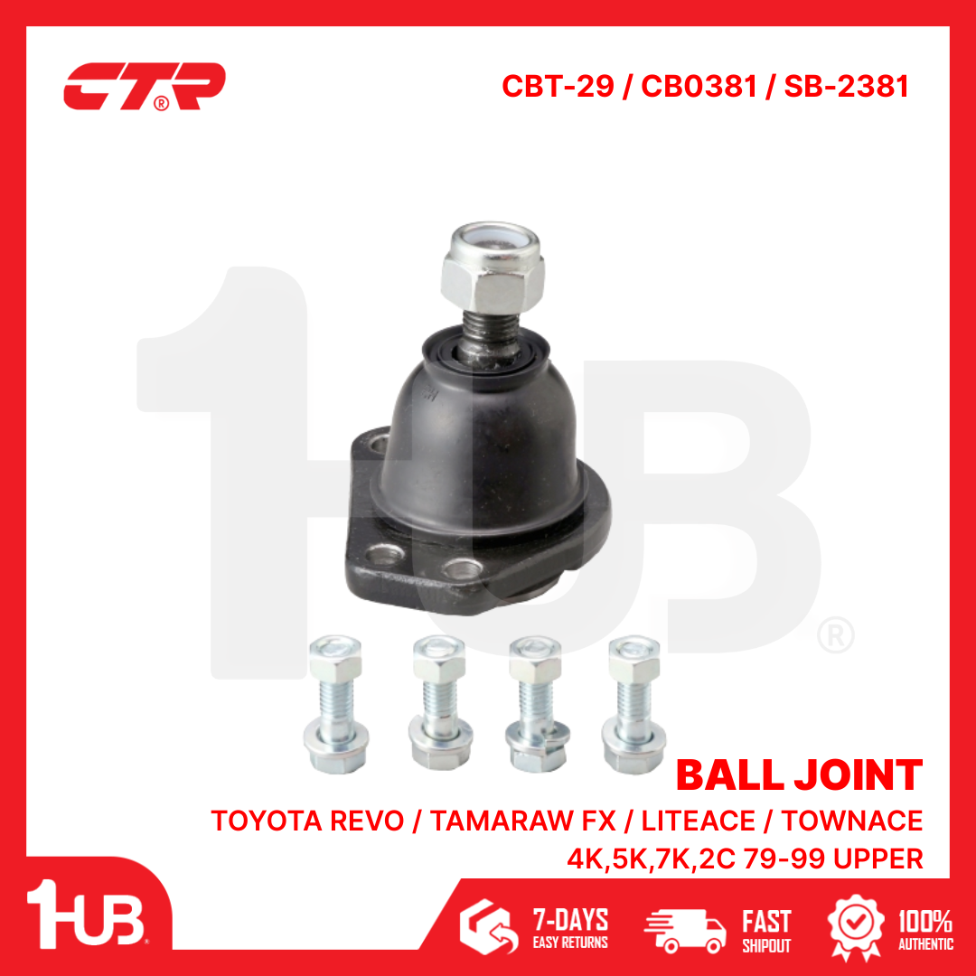 CTR BALL JOINT TOYOTA REVO / TAMARAW FX / LITEACE / TOWNACE 4K,5K,7K,2C 79-99 UPPER 43350-29035 CBT-29 / CB0381 / SB-2381 ( 1 PC )
